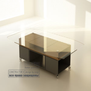 Конференц-стол со стеклом 05-13-32 2